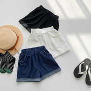 夏新作  韓国風子供服  キッズ服  子供ズボン  ショートパンツ  女の子   カジュアル   3色