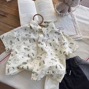 2025夏新作  韓国風子供服  ベビー服  キッズ服   半袖  トップス   カジュアル     Tシャツ