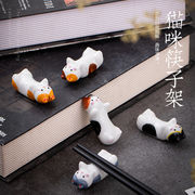 ins模型  撮影道具   雑貨   ミニチュア  陶器  インテリア置物   猫  モデル   箸立て   箸置き  5色