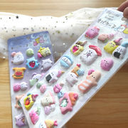 3D立体エンボス  手作り 立体ステッカー   立体シール かわいい デコパーツ DIY素材  粘着シール