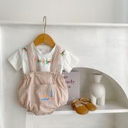 ベビーロンパース　赤ちゃん　バックパンツ　女の子　子供服　キッズ服　おしゃれ　可愛い　韓版