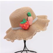 キッズ帽子 紫外線カット UVカット 日よけ帽子 麦わら つば広 ハット アウトドア 紫外線対策