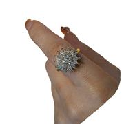 指輪女性花ニッチリング高級ダイヤモンド女性式リングアクセサリー