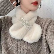 冬のまねる真珠の毛の羽毛は首を保護しますマフラー女性百合ファッション韓版学生暖かいマフラー女性