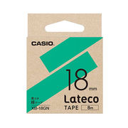 【5個セット】 カシオ計算機 Lateco 詰め替え用テープ 18mm 緑テープ 黒文字
