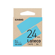 【5個セット】 カシオ計算機 Lateco専用詰替用テープ/水色に黒文字/24mm XB-