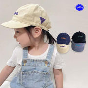 【2023夏新作】子供用帽子 韓国風 キッズ 男女兼用 帽子 キャップ 刺繍 サイズ調節可能 4色入 48-52CM