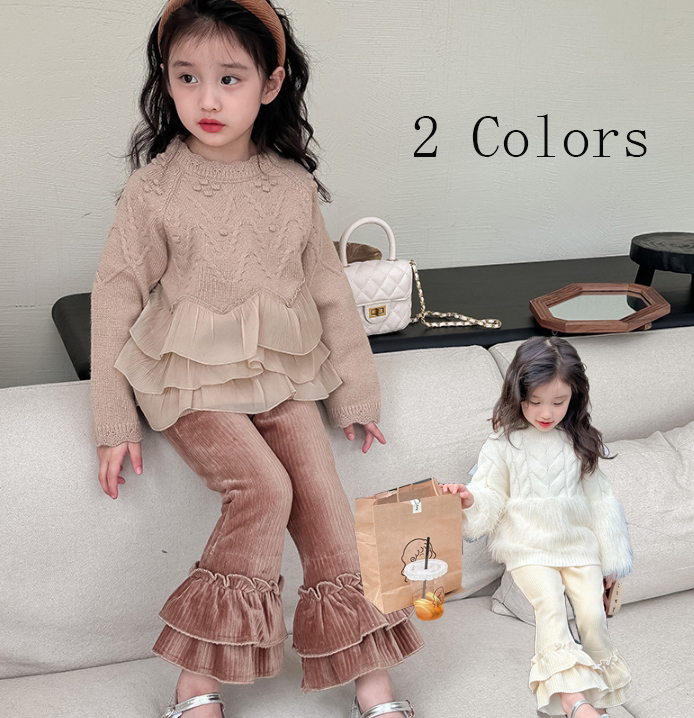 冬新作  韓国子供服    ベビー    ズボン  コーデュロイ  ロングパンツ  ファッション   2色