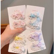 レディース 子供用 可愛い ヘアアクセサリーヘアゴム ヘアピン  韓国風髪飾り4色