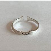 韓国風   アクセサリー  猫 リング   指輪   雑貨    レディース  開口指輪   ファッション小物