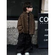 2024 秋新作 韓国風子供服  キッズ  ベビー服   トップス  ヒョウ柄   シャツ   コート