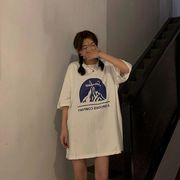 春夏　トップス　Tシャツ　韓国風　ロングタイプ　オシャレ　レディースファッション