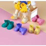 韓国風    ドール用お靴    BJDドール   人形用    ミニチュア   シューズ   人形靴   レインシューズ  8色