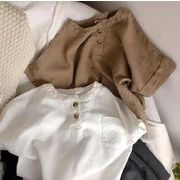 夏新作 韓国風子供服  キッズ  男女兼用  トップス  Tシャツ  半袖   カジュアル  2色