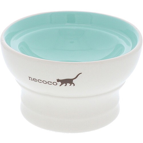 [ペティオ]necoco　脚付き陶器食器　ウェットフード向き【ペット用食器】