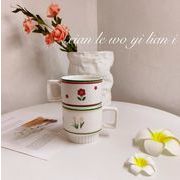 INS 花柄  マグカップ シンプル  ウォーターカップ  レトロ  コーヒーカップ  置物を飾る 創意撮影装具