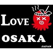 FJK 日本のTシャツ お土産 Tシャツ LOVE OSAKA 黒 LLサイズ T-218B-LL