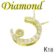 1-2304-66013 TDS  ◆ K18 イエローゴールド  ムーン( 月 ) ペンダント & ネックレス ダイヤモンド 0.15ct