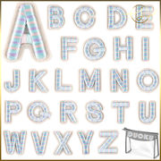 26文字 アルファベット カラフル 刺繍ワッペン アイロンワッペン アップリケ アイロン接着 ハンドメイド
