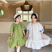 2023夏新作 韓国風子供服 ベビー服 　女の子　　可愛い　ベビー服　半袖ワンピース　