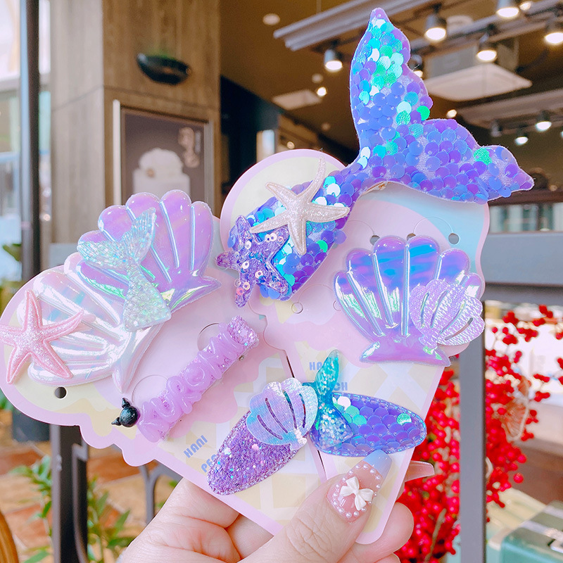ハワイ 春夏 キッズ用 ガールズ ヘアピン ヘアアクセサリー 海洋 ヒトデ貝殻 キラキラ マーメイド 3枚入 BTDENGI 株式会社  問屋・仕入れ・卸・卸売の専門【仕入れならNETSEA】