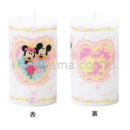 kameyama candle ミッキー＆ミニーピラーキャンドル　「　ホワイト　」 キャンドル