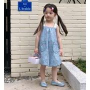 子供用のスカート キャミソールワンピース 2023夏新作  ワンピース キッズ服 韓国子供服  90-130CM