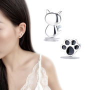日本と韓国のファッション超かわいい猫猫爪イヤリング女性のかわいい非対称猫爪ピアス 猫の雑貨