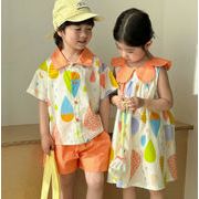 韓国風子供服 キッズ服   2点セット   ワンピース  人気新品    2色