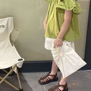 夏新作 韓国風子供服    ベビー服  女の子  トップス   Tシャツ +ショートパンツ  セットアップ