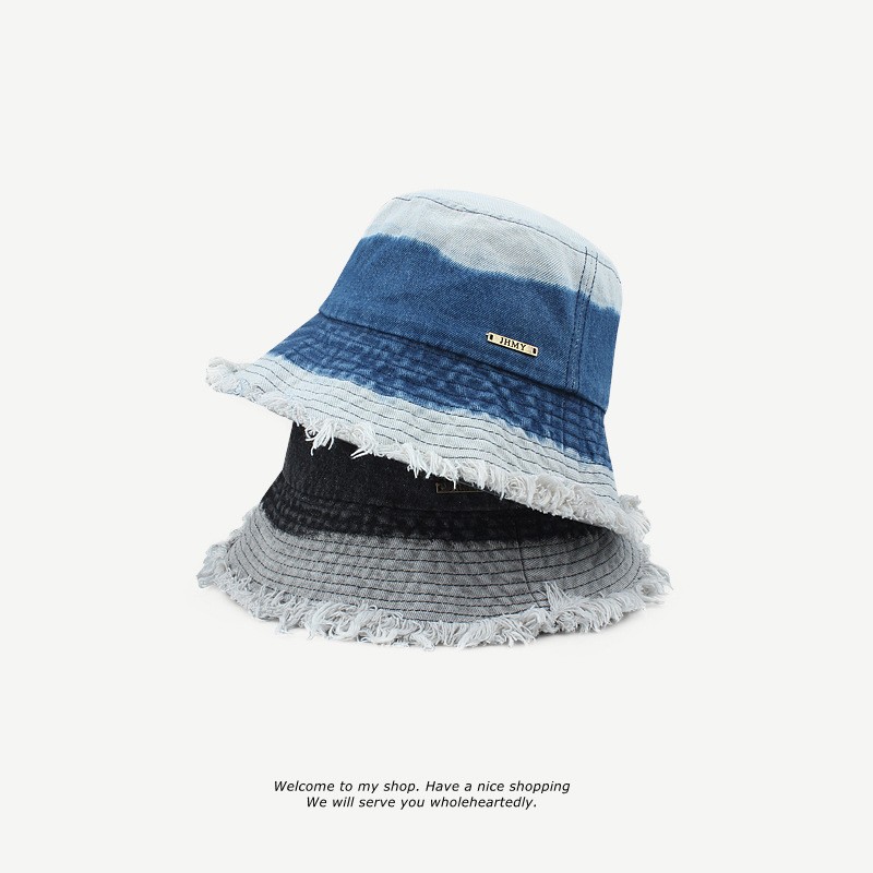 漁夫帽　デニム帽子　バスケットハット　春夏　紫外線対策　折りたたみ　韓国ファッション　男女兼用