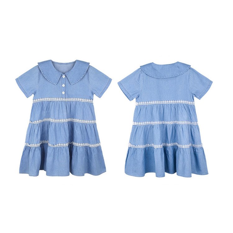 子供服 ワンピース 160 韓国子ども服 キッズ 女の子 夏服 半袖ワンピース フレア 子供ドレス