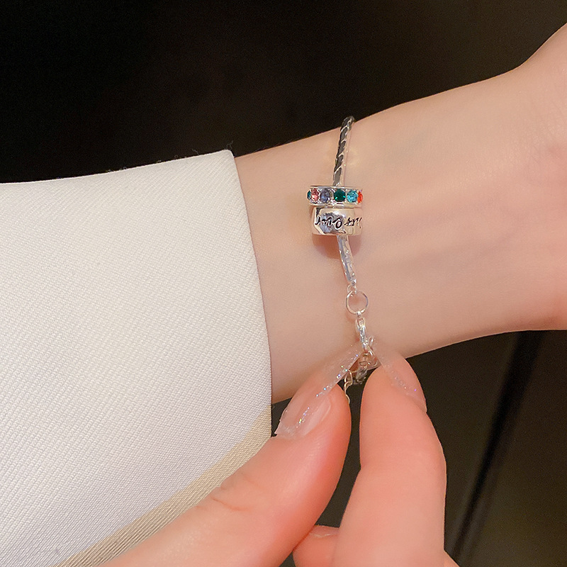 925シルバー   アクセサリー ブレスレット  ハンドメイド ブレスレット   ブレスレット INS風 キラキラ