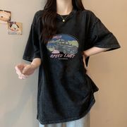 【予約220285】大きいサイズ春夏新作 韓国 レディース ファッション  Tシャツ ワンピースLL-4L
