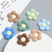 お花 つや 樹脂パーツ デコパーツ DIYパーツ 手芸 ハンドメイド アクセサリーパーツ 韓国風