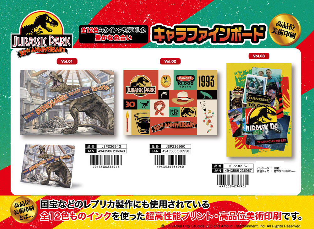 ジュラシックパーク」JURASSIC PARK 30th ANNIVERSARY キャラファイン