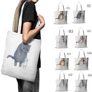 男女兼用 かわいい 猫柄 バッグ トートバッグ ショッピングバッグ ショルダーバッグ ズックのバッグ