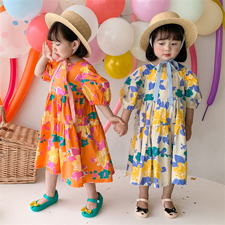 女の子ワンピース花柄韓国子供服