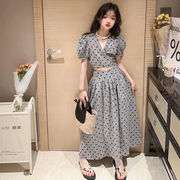 ★Girls★  ガールズロングスカート　パフスリーブ　上下セット　~170cm　韓国キッズファッション