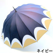 【雨傘】【長傘】和風16本骨三日月刺繍手開き傘