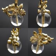 干支ストラップ 辰(たつ) 水晶◆10mm玉◆