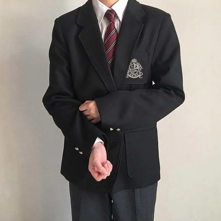 中古】茨城県 開智望小学校 男子制服 4点 (ブレザー・ニット