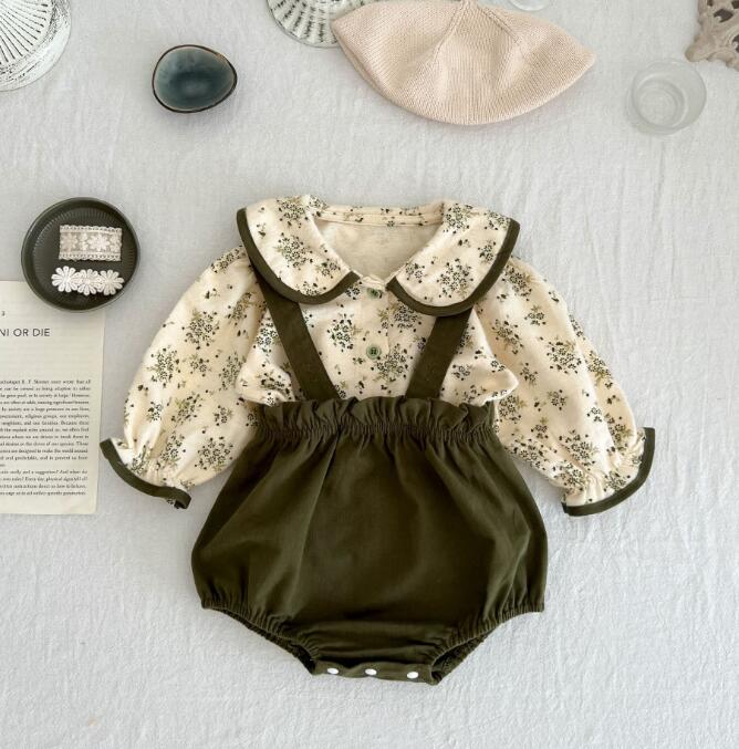 2023★春秋新作★韓国風子供服★トップス＋サロペット2セット★66-100CM