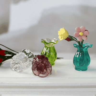 ドールハウス用 ミニチュア道具 フィギュア ぬい撮 おもちゃ 模型 シミュレーション 樹脂 花瓶
