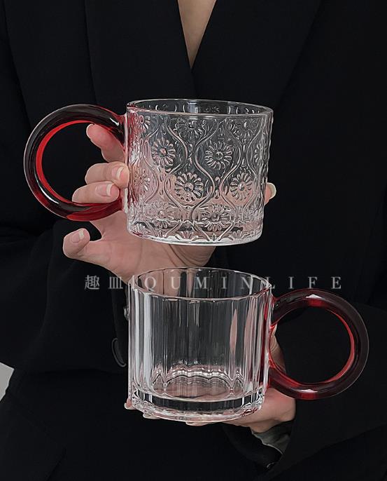 2023新作 グラスカップ 置物  ガラスカップ  雑貨 水カップ ジュースカップ 撮影道具 ins風