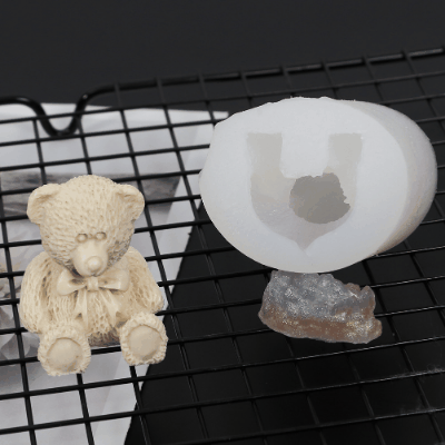 石鹸ローソク アロマキャンドル バスボール素材 アクセパーツ レジン枠シリコンモールド 氷型 熊犬