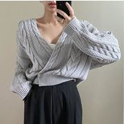 秋新しい     韓国風　レディース　ニットカーディガン　　ファッションセーターコート★F