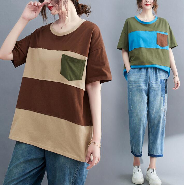 韓国風　レディース　半袖Tシャツ　夏新しい，気質，ファッションTシャツ　，Tシャツ★l-X