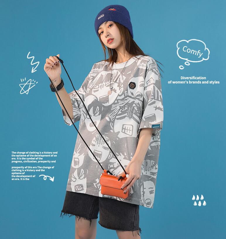 韓国風　レディース　半袖Tシャツ　新しい夏　カジュアル　ファッション半袖Tシャツ　★S-3XL