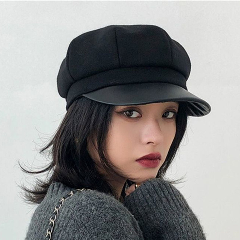 2023新作 レディース ベレー帽 つば 小顔 帽子 通気性 防寒